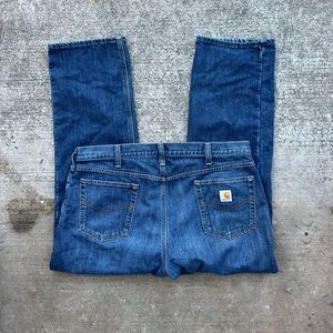 Men's Carhartt Denim Straight Relaxed Fit Leg Pants (Size - 40X30)